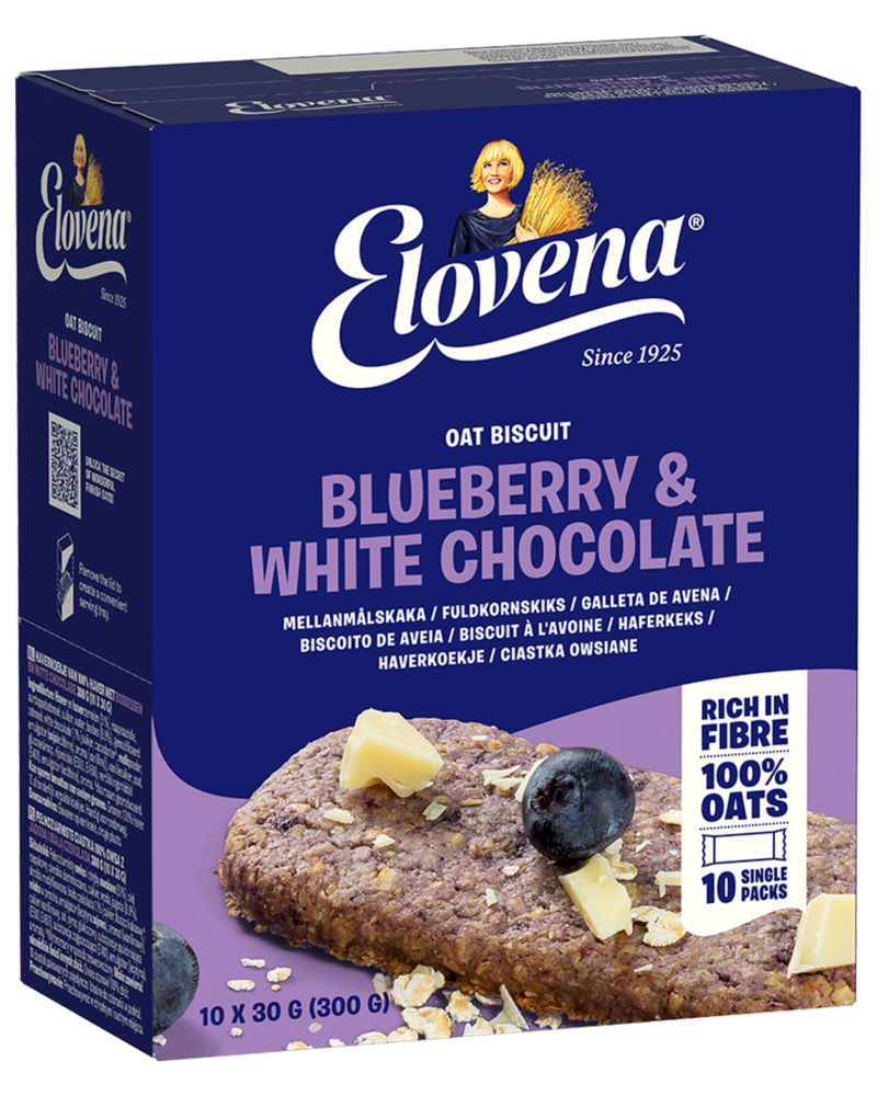 Elovena Blueberry white chocolate oat Biscuit